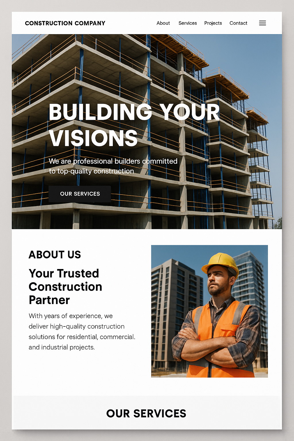 เว็บไซต์บริษัทรับเหมาก่อสร้าง 2025